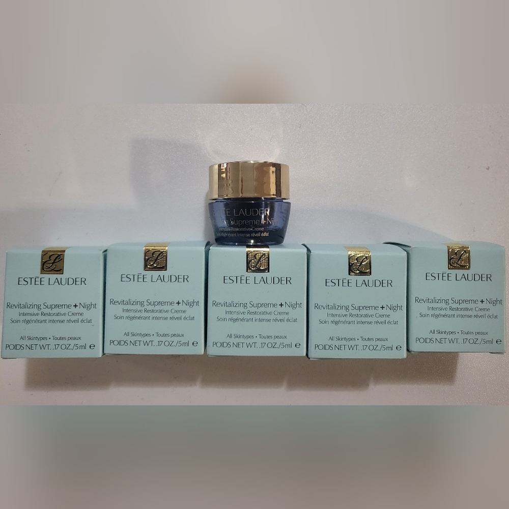 Brand new in box, 5 deluxe travel sized samples od Revitalizing Supreme Night